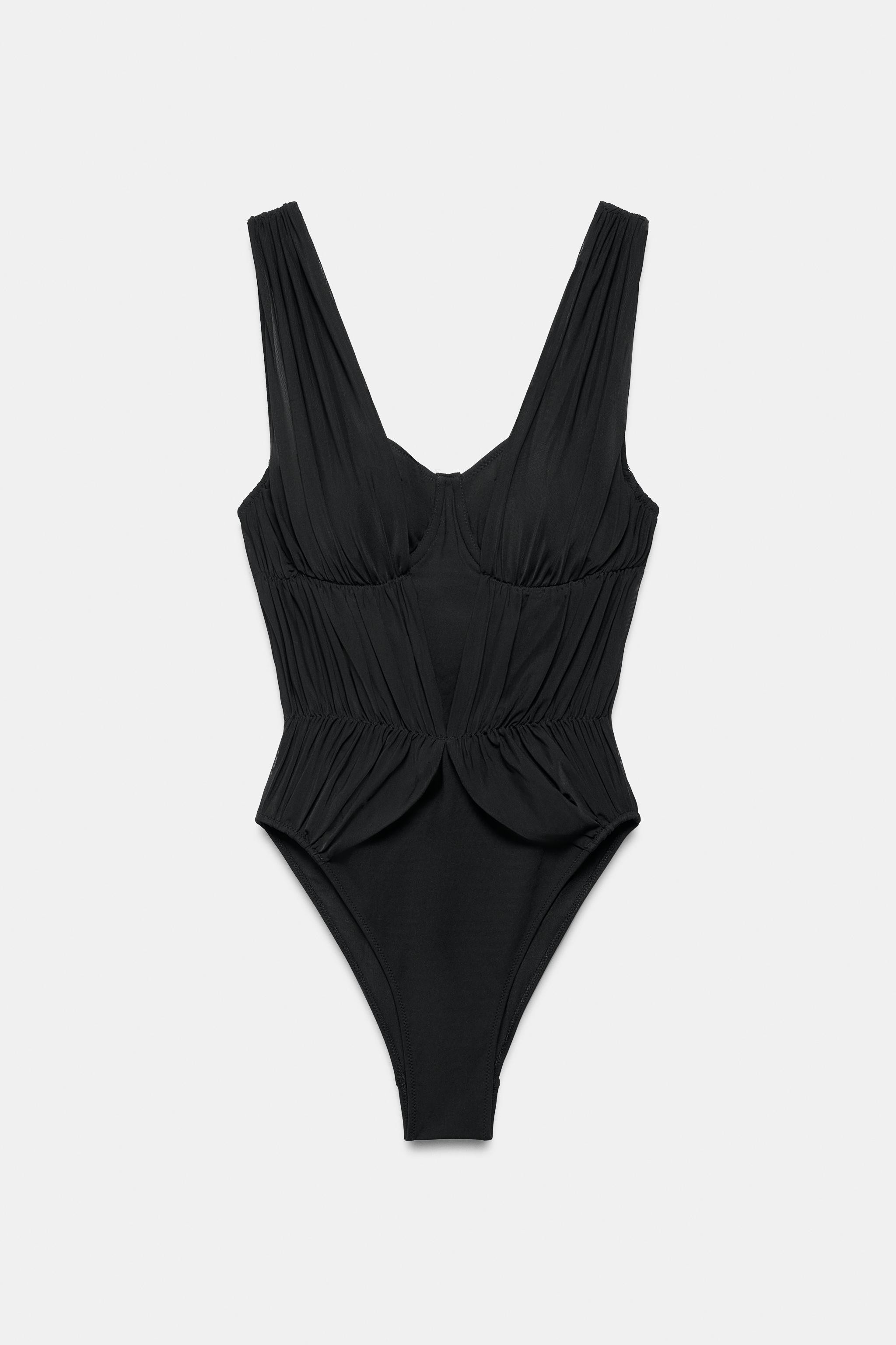 MAILLOT DE BAIN À ARMATURES ET TULLE | Zara FR