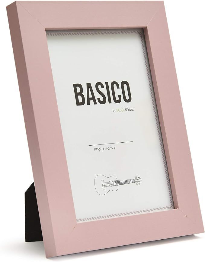 Amazon.com - EcoHome 5x7 Picture Frames Pink - Made of Wood, for Wall or Tabletop Display, Decora... | Amazon (US)