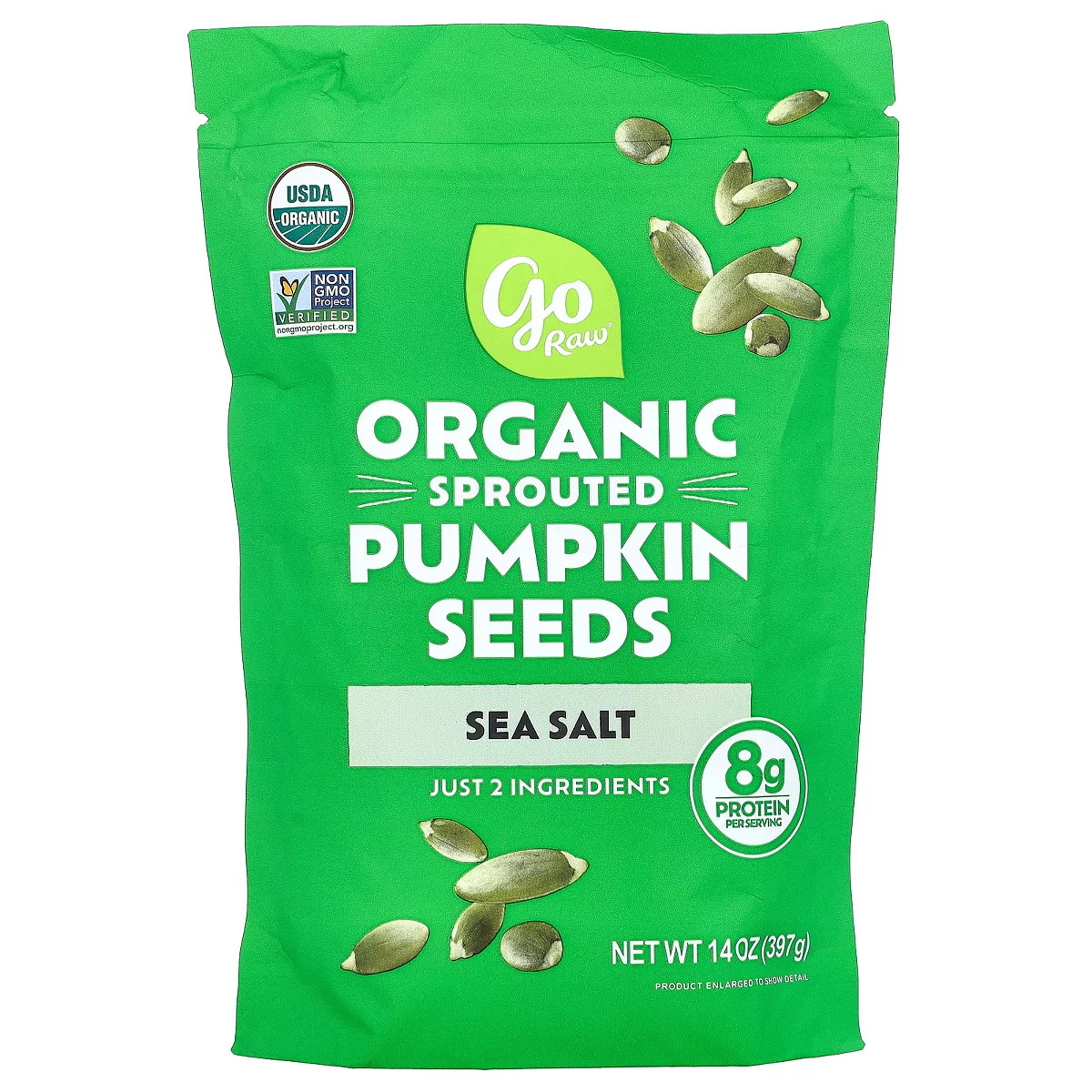 Go Raw Organic Sprouted Pumpkin Seeds, Sea Salt, 14 oz (397 g) | Target