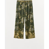 Zara - Jacquard Trousers - Greens - M - Woman | Zara US