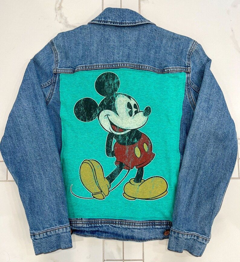 Mickey Mouse Denim Jacket Disney Denim Jacket Disney Jacket - Etsy | Etsy (US)