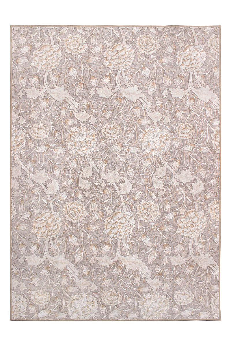 Kalini Floral Natural Washable Rug | My Magic Carpet