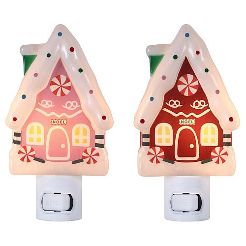 Mr. Christmas Set of 2 Gingerbread Nightlights | HSN