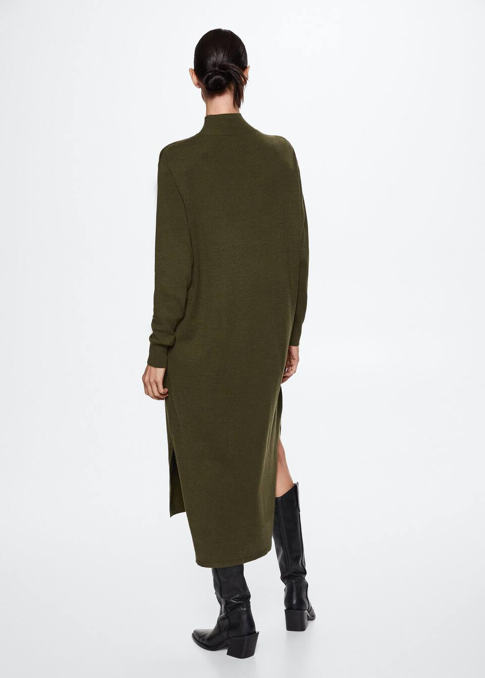 Knitted Perkins neck dress | MANGO (US)