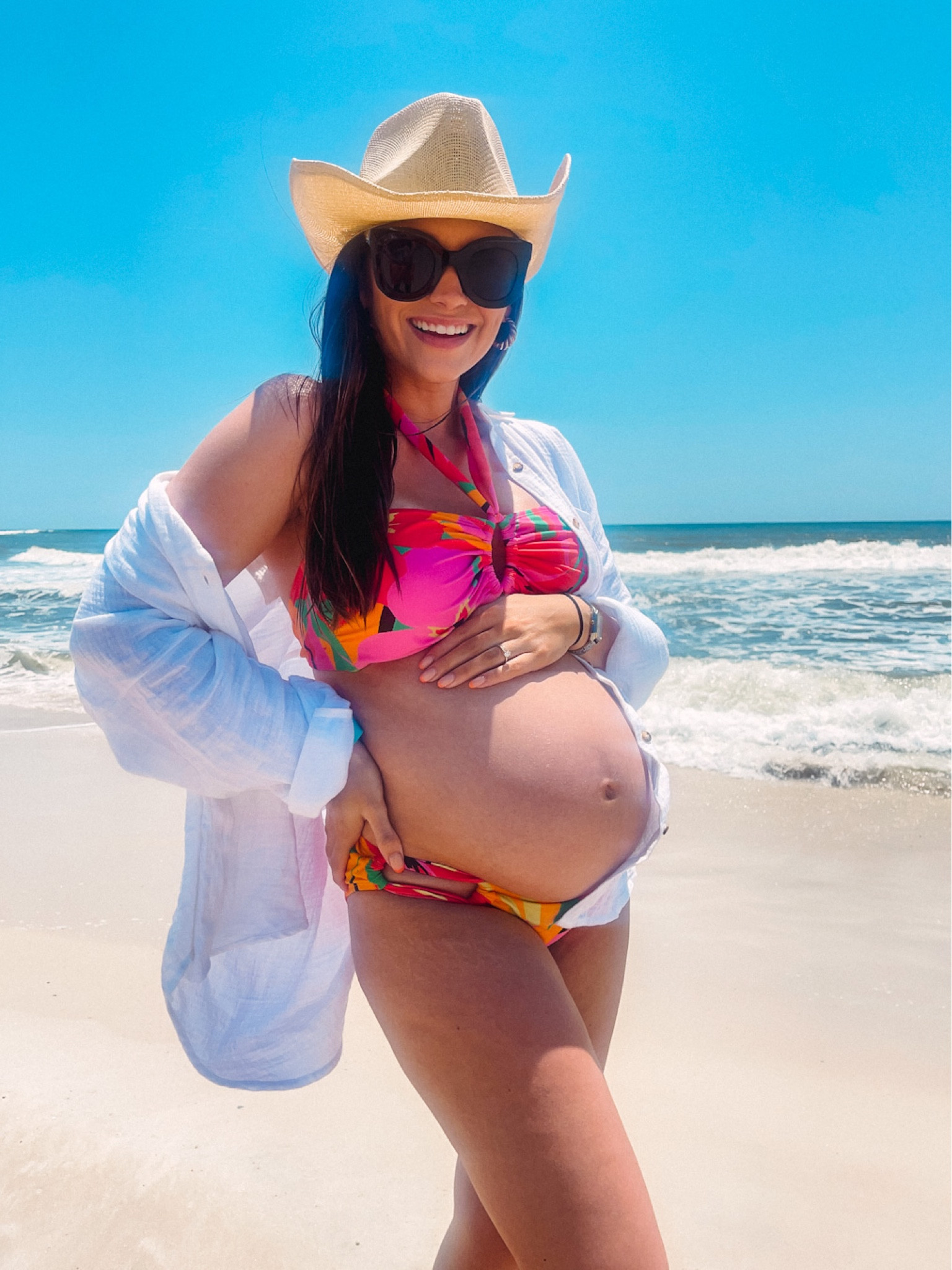 Babymoon, maternity, bump friendly swimsuit, bikini, cowboy hat, coastal cowgirl 

#LTKbump #LTKFind #LTKtravel