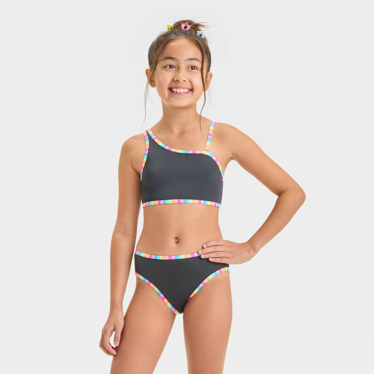Girls' Striped Bikini Set - Cat & Jack™ XS | Target