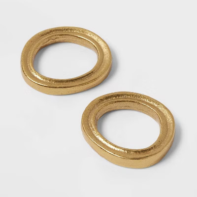 2pk Napkin Rings Gold - Threshold™ | Target
