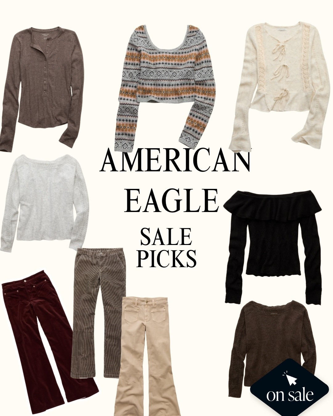 American Eagle Sale Picks shop these styles and use code STOCKUPEARLY @ checkout for up to 30% off.   

#LTKFindsUnder50 #LTKHoliday #LTKSaleAlert