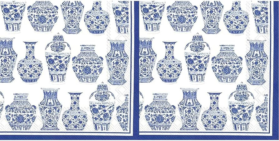 Boston International IHR Rosanne Beck Collections Cocktail Beverage Paper Napkins, 5" x 5", Blue ... | Amazon (US)