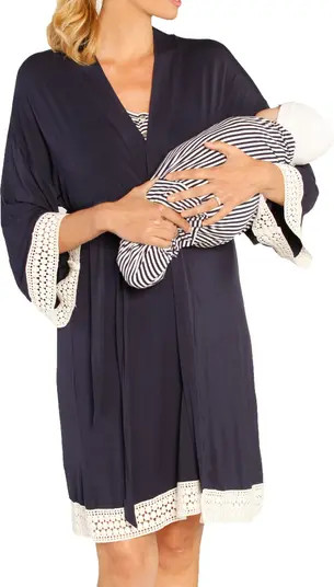 Nursing Dress, Robe & Baby Blanket Set | Nordstrom