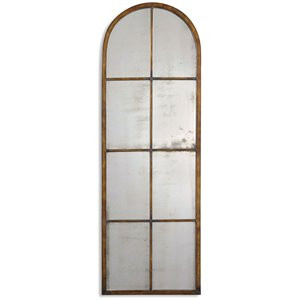 Uttermost Amiel Arched Mirror in Maple Brown | Cymax