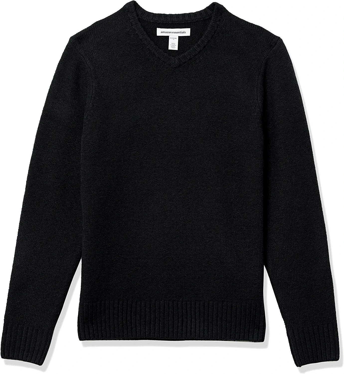 Amazon.com: Amazon Essentials Men's Long-Sleeve Soft Touch V-Neck Sweater, Black, Large : Clothin... | Amazon (US)