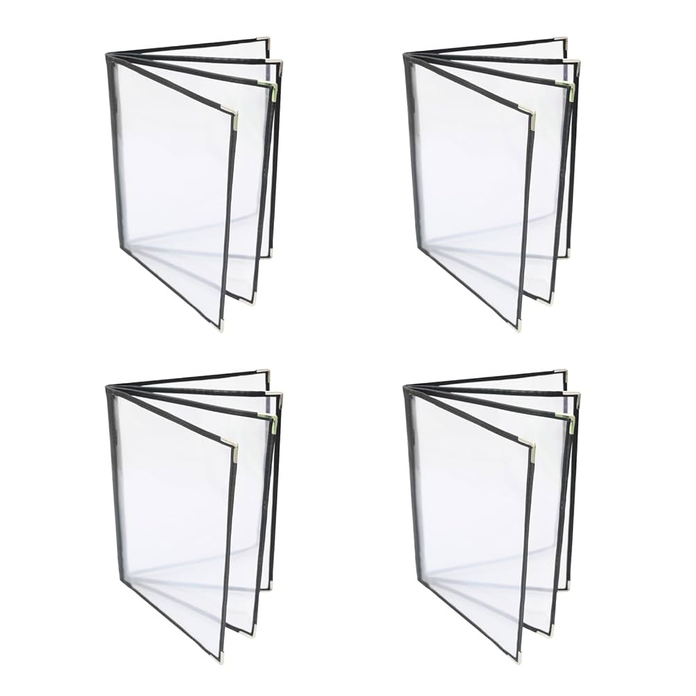 4PCS Menu Covers, Menu Covers 8.5 X 11 Inch, Menu Holder 4 Page 8 View, Restaurant Menu Covers Fi... | Amazon (US)