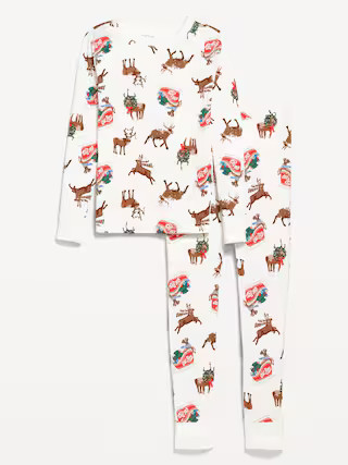 Gender-Neutral Graphic Snug-Fit Pajama Set for Kids | Old Navy (US)