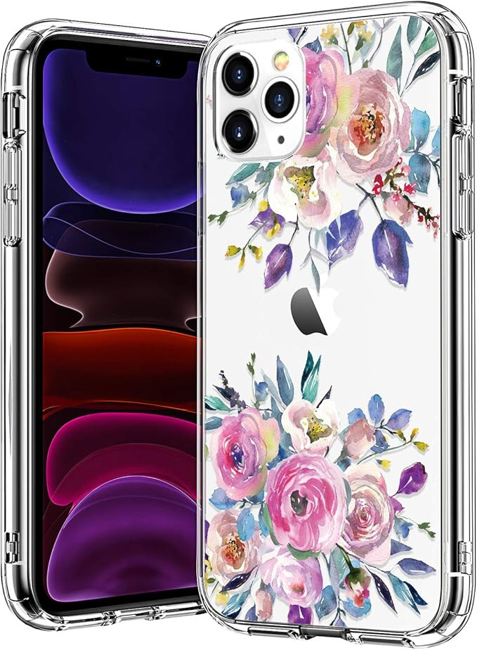 BICOL iPhone 11 Pro Case,Nice Blossoms Floral Flower Pattern Clear with Design Transparent Plasti... | Amazon (US)