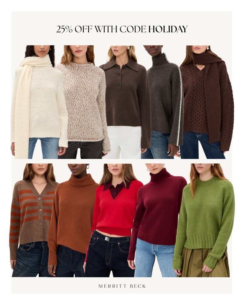 Enjoy 25% off these sweaters with code HOLIDAY ✨

#LTKSaleAlert #LTKCyberWeek