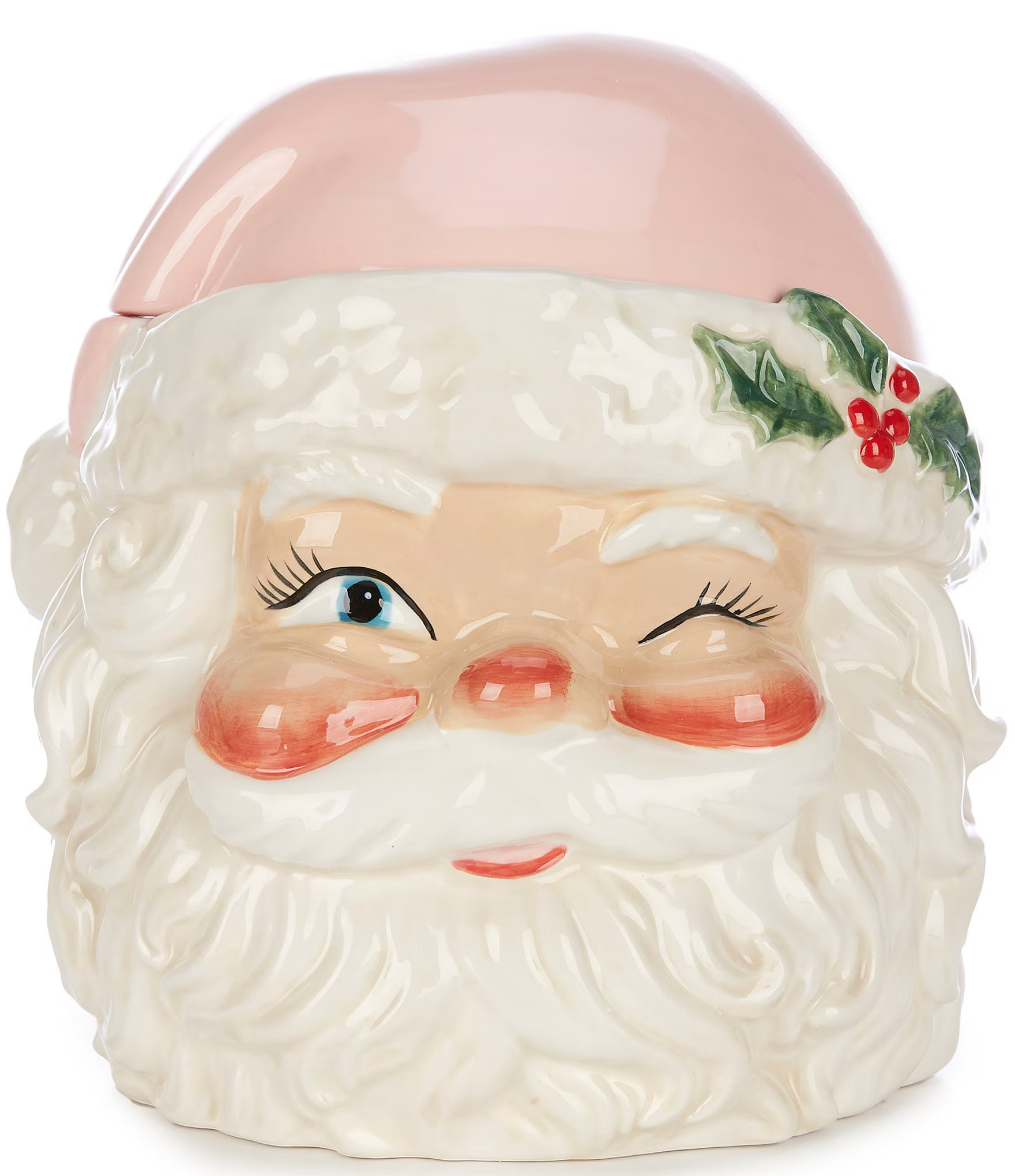 Southern Living Sweet Christmas Collection Pink Santa Cookie Jar | Dillard's | Dillard's