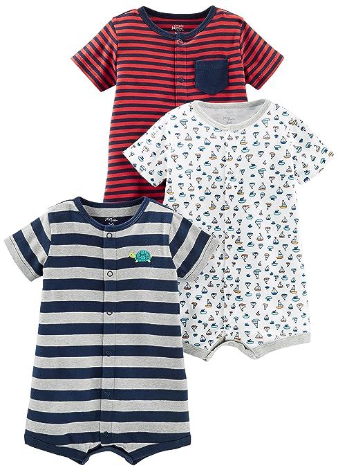 Simple Joys by Carter's Baby Boys' 3-Pack Snap-up Rompers | Amazon (US)