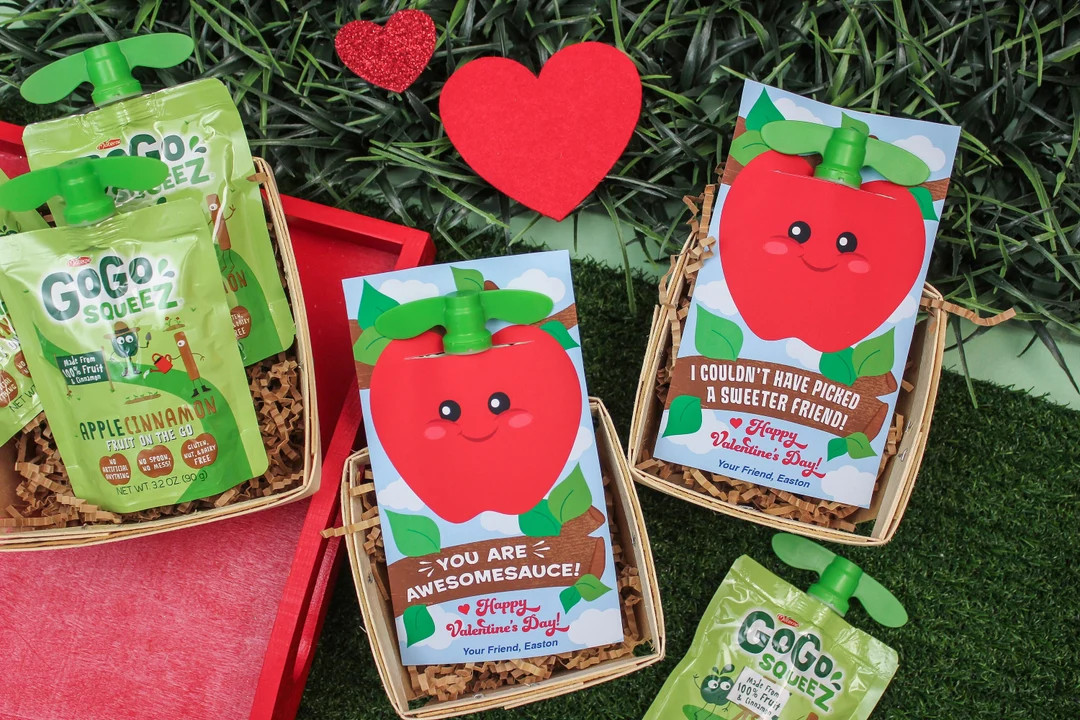 Applesauce Kids Valentine Printables, Awesomesauce, Classroom Valentine, Kids Valentine, Valentin... | Etsy (CAD)