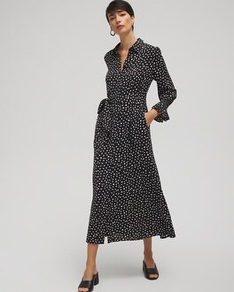 Twill Polka Dot Shirt Dress | Chico's
