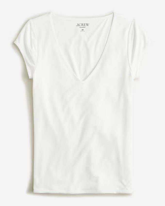 FormKnit V-neck cap-sleeve shirt | J.Crew US
