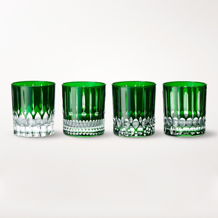 Wilshire Jewel Cut Double Old-Fashioned Glasses, Set of 4 | Williams-Sonoma
