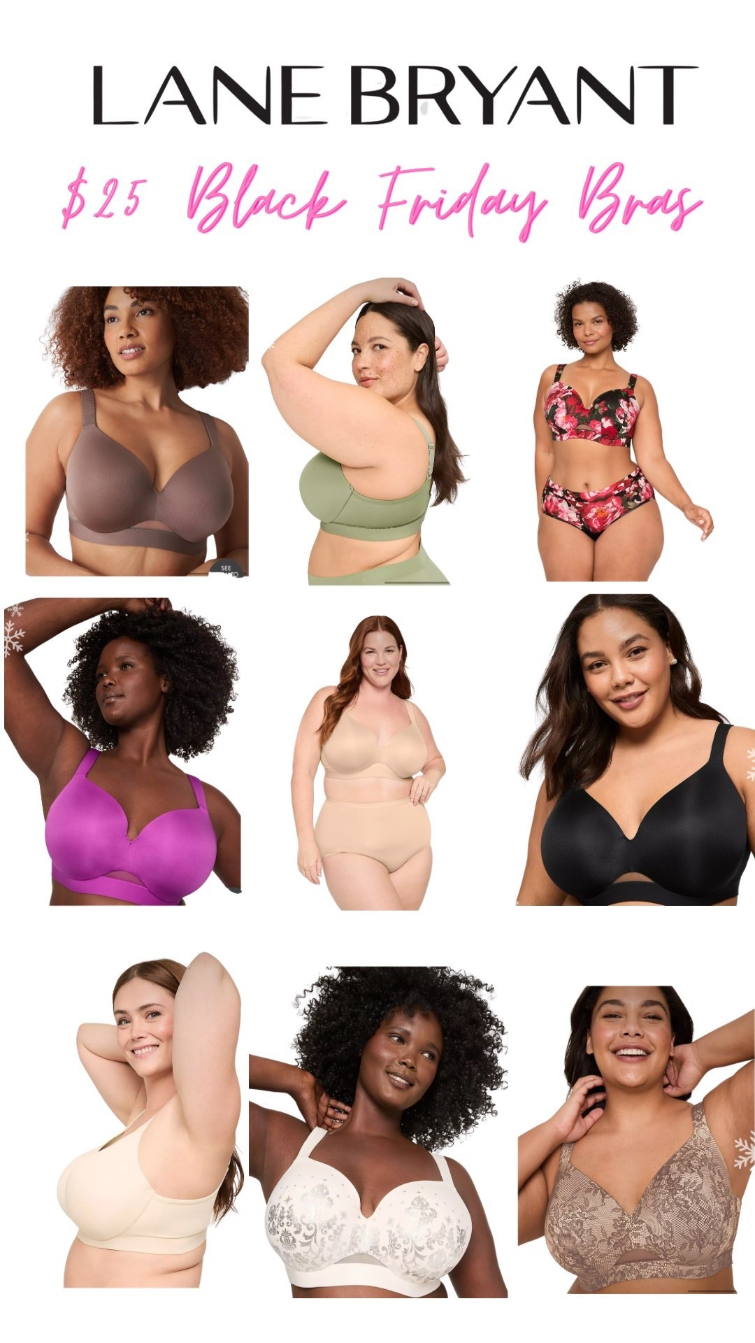 Lane Bryant’s bras are all on sale for $24.95 ($40 CND) for Black Friday. The Comfort Bliss Lightly lined full coverage bras are my absolute favorite. Not only are they super supportive, they have a thick strap and banding which helps take pressure off of my back. 

#LTKholiday #LTKsale #LTKplussize