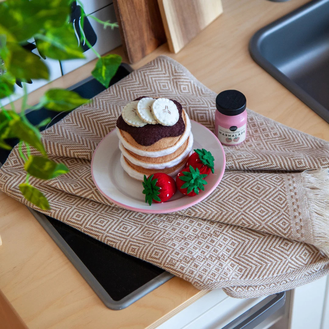 Felt Pancake Play Set Play Food Felt Food Role-playing - Etsy | Etsy (US)
