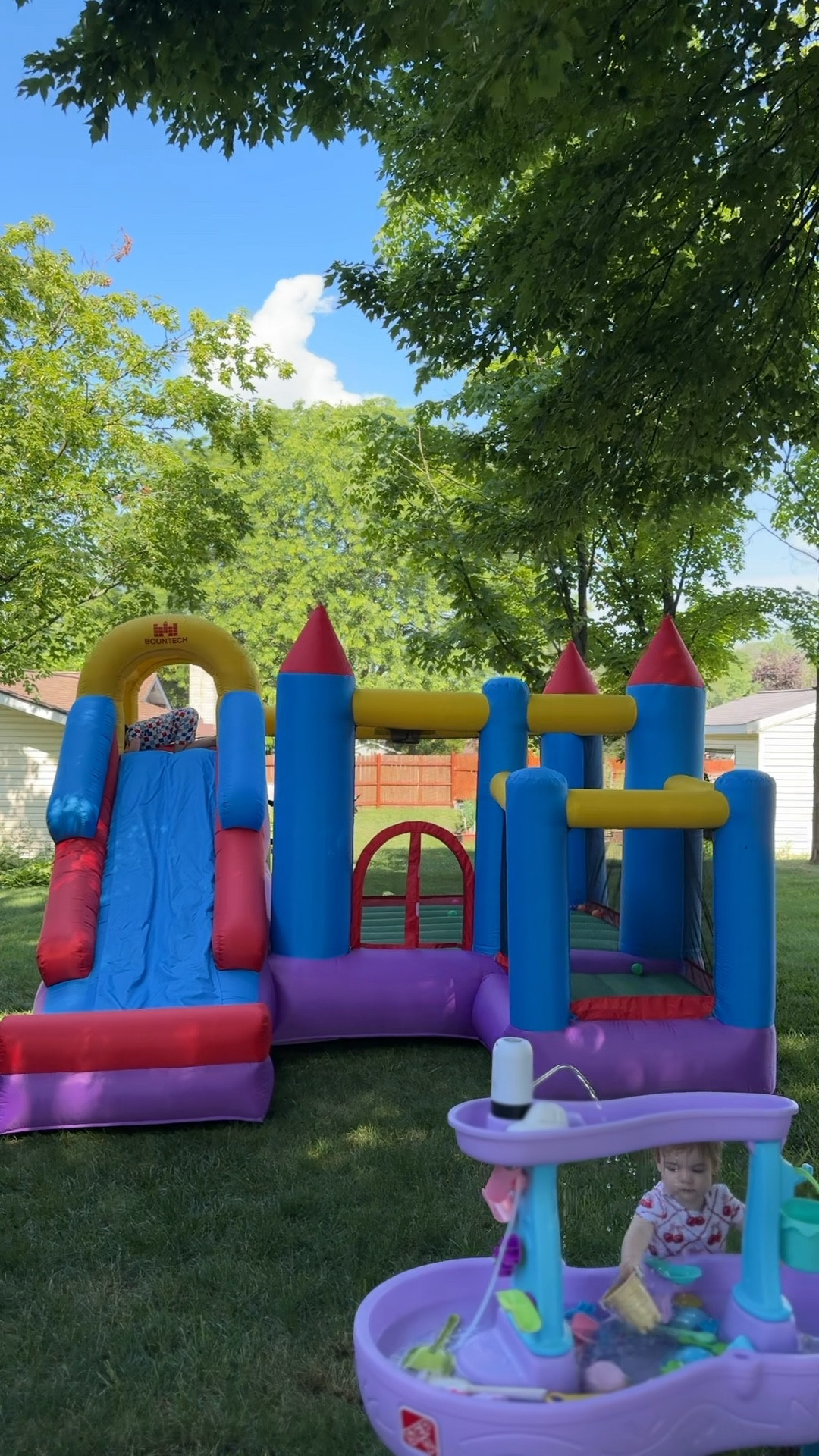 The bounce house and the water table keepin the kids busy!! 🙌🏼 love mornings like these. So special being able to be here with them and soak up every second of summer. 

Bounce house is on sale! Comes with the blower, all the balls for the ball pit. It’s such a good price!! 

#LTKKids #LTKSaleAlert #LTKSeasonal