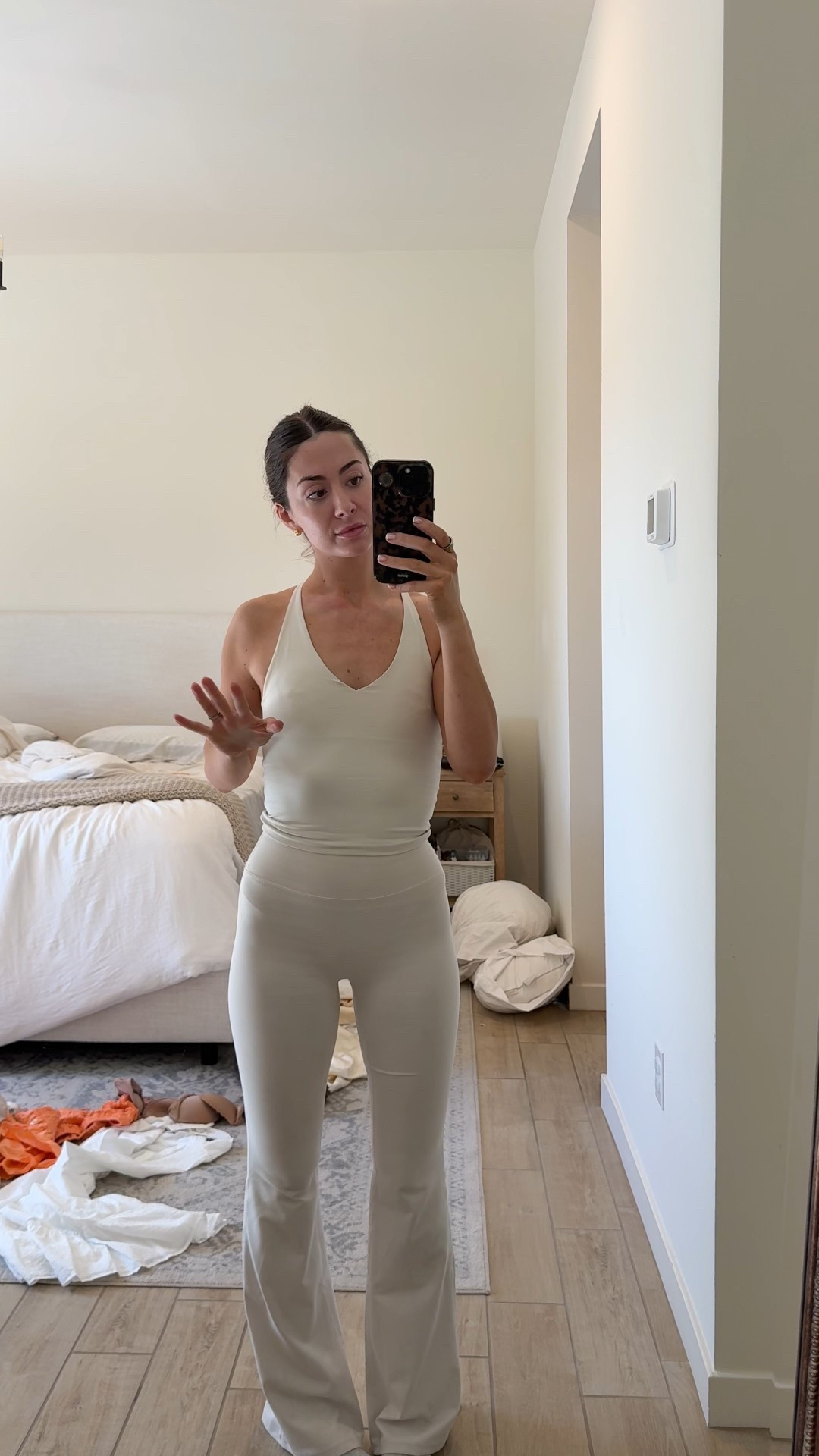 Small in both of these cream vanilla workout sets!!! I did weightlifting in this but it’d also be perfect for Pilates and barre / yoga!! 

#LTKfitnessgoals