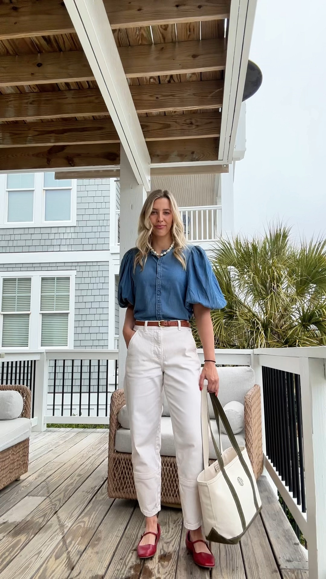 Spring outfit! 

barrel jeans// denim shirt// woven flats 

#LTKfindsunder100 #LTKSeasonal #LTKVideo