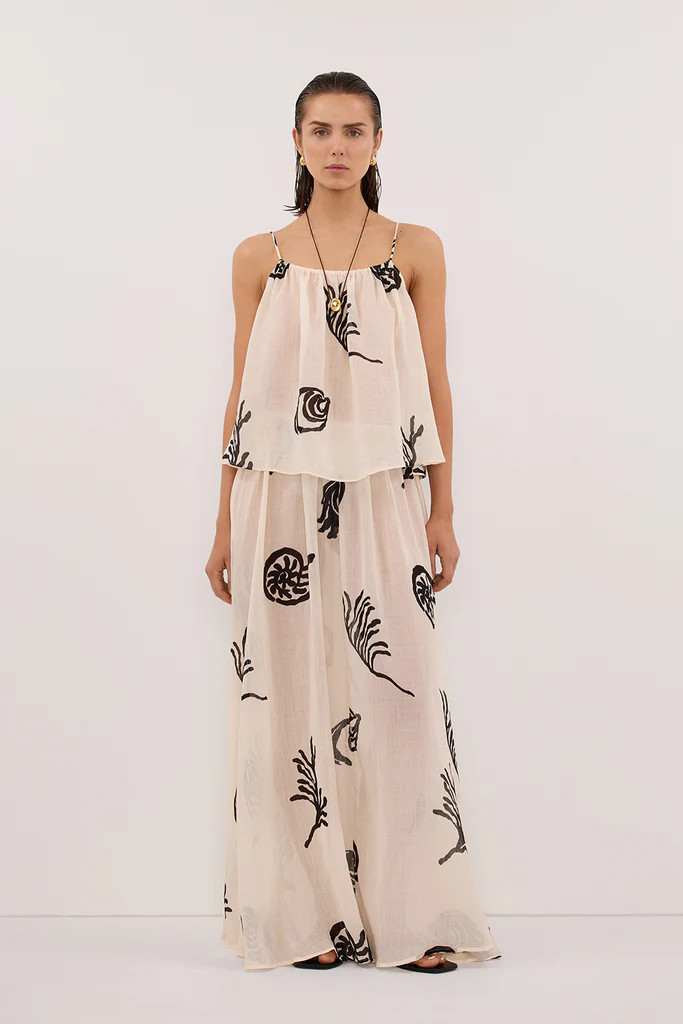 POSITANO SANDSTONE SLEEVELESS RAMIE  TOP | DISSH