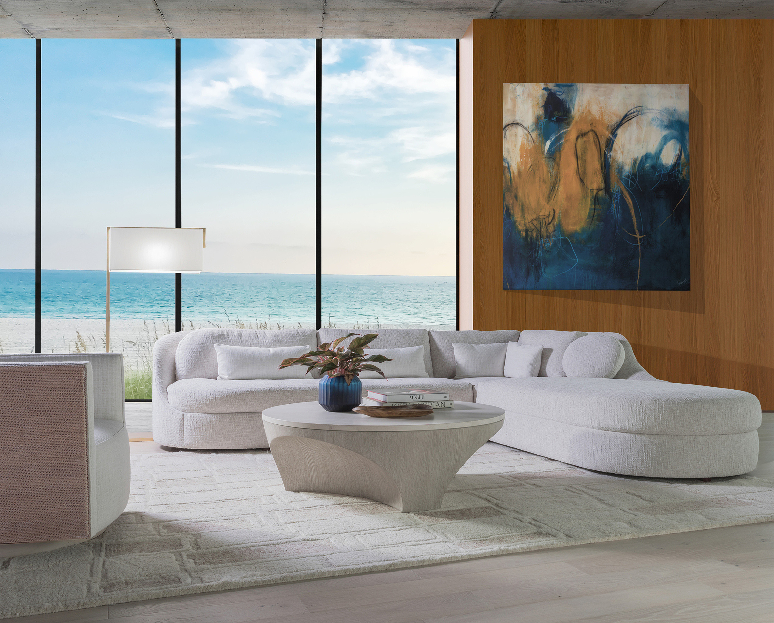 Artistica Upholstery Sectional In Cream | 1stopbedrooms