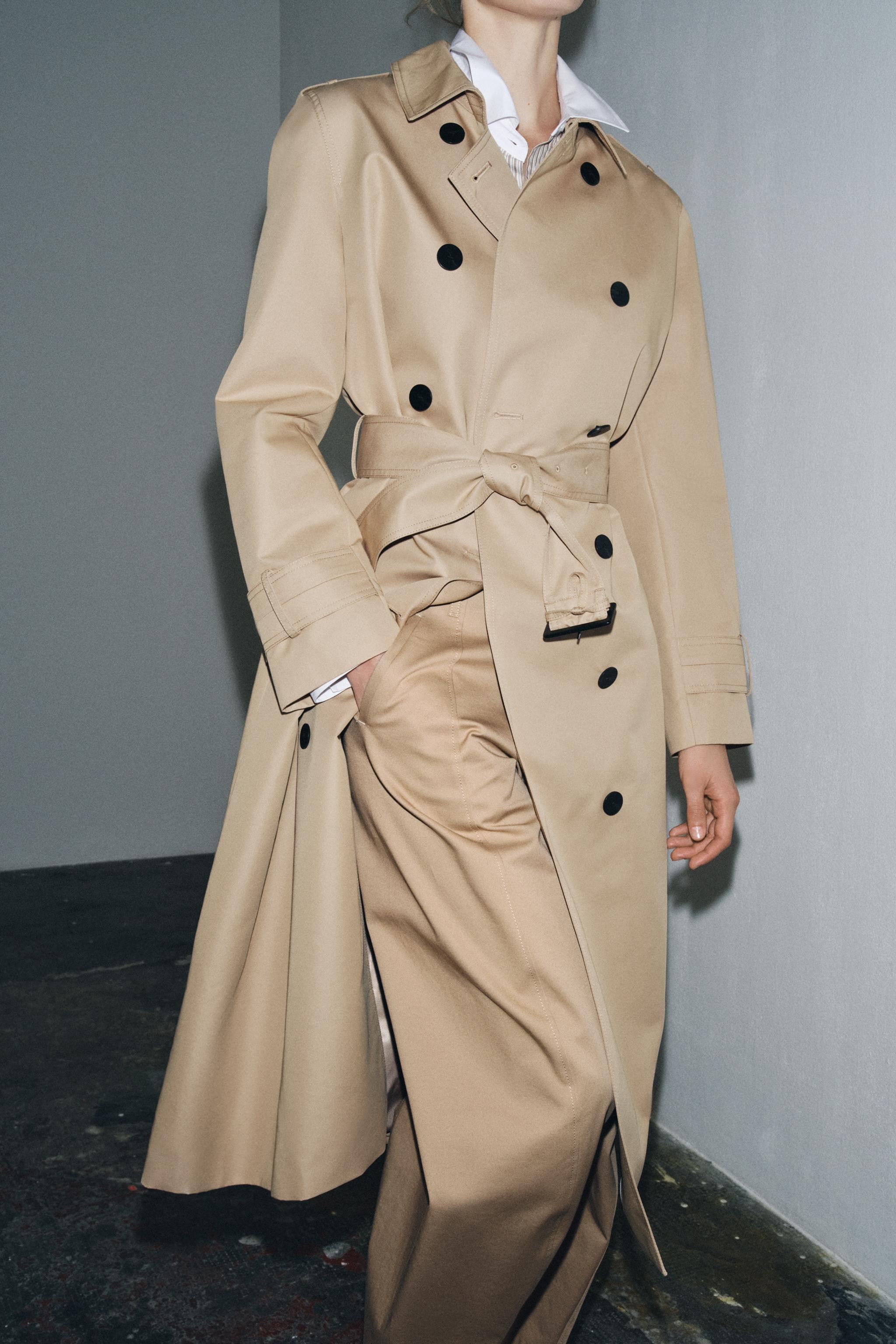 WATER REPELLENT DOUBLE-BREASTED TRENCH COAT ZW COLLECTION | Zara UK