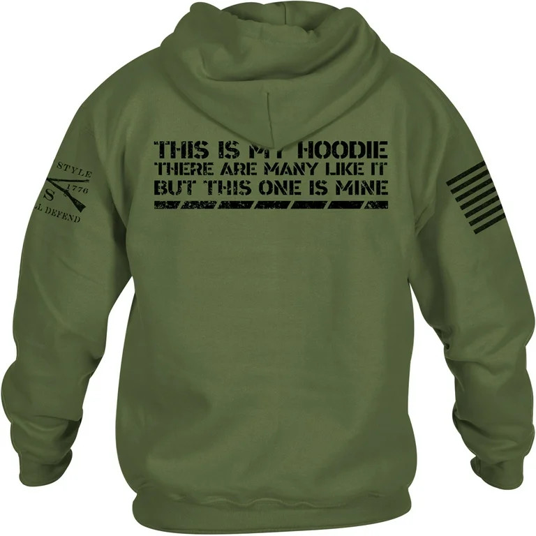 Grunt Style This Is My Hoodie Pullover Hoodie - Large - Military Green | Walmart (US)