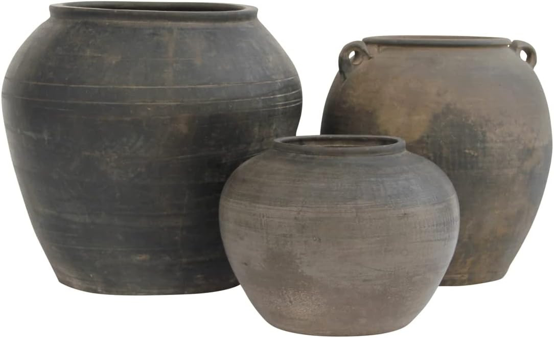 Artissance Home Vintage Charcoal/Gray Pottery Jar, Gray (Size & Color Vary) | Amazon (US)