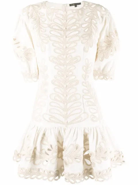 Maje Rosaro cut-out Flared Mini Dress - Farfetch | Farfetch Global