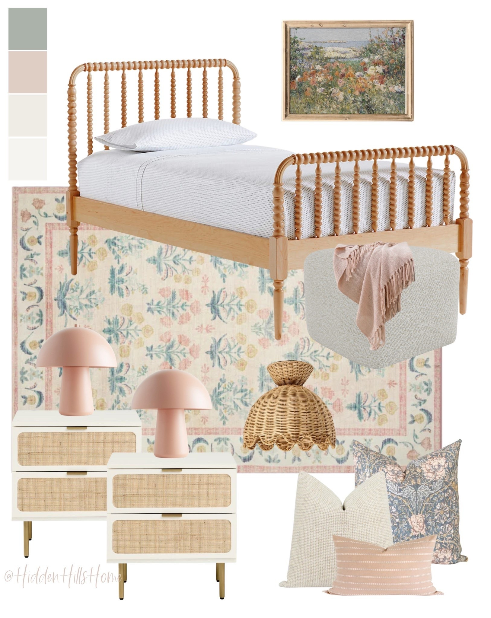Girls bedroom decor mood board, cute girls room inspiration, pink and teal girls bedroom, nightstands #girlsroom

#LTKSaleAlert #LTKHome #LTKKids