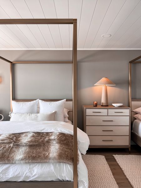 Cozy lake house bedroom.

Arhaus, canopy bed, 

#LTKstyletip #LTKhome