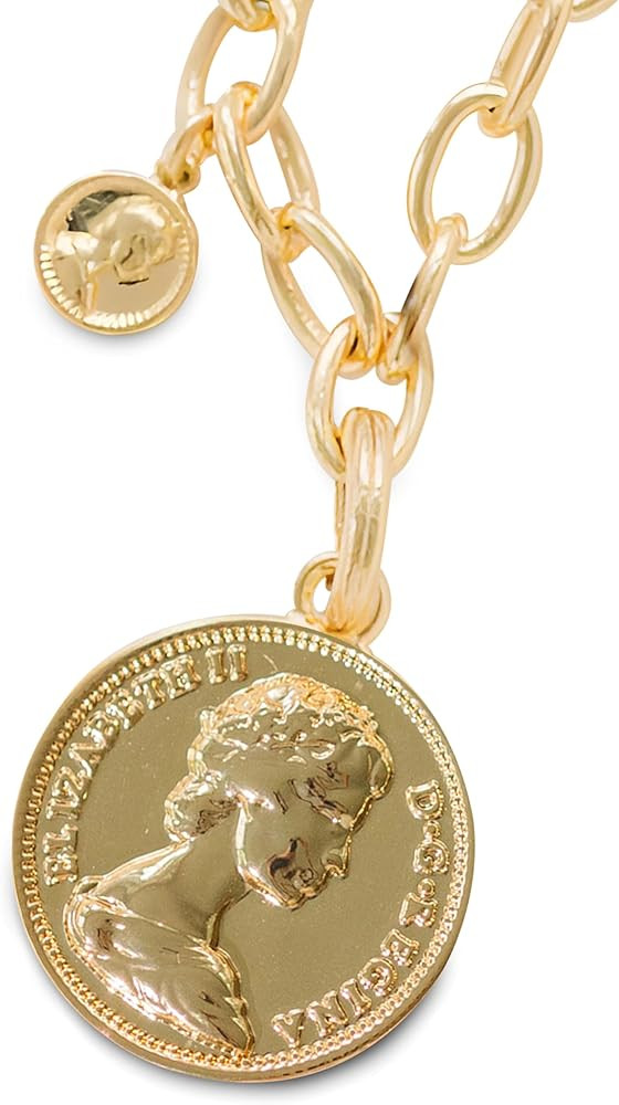 Harper Meyers Gold Medallion Necklace – Chunky Coin Pendant Necklace for Women – Bold Stateme... | Amazon (US)