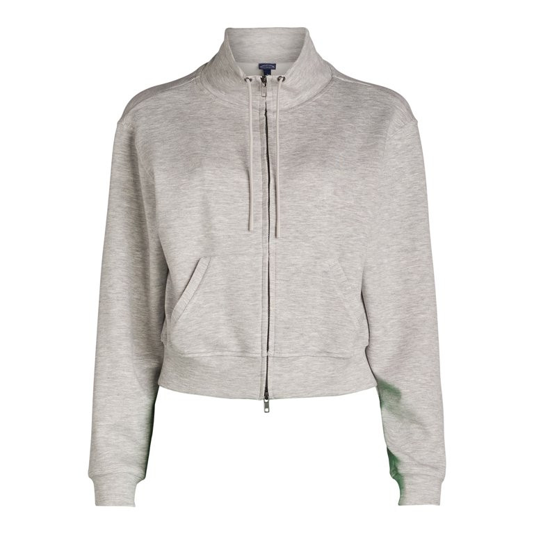 Scoop Women’s Ultimate ScubaKnit Funnel Neck Zip Up Sweatshirt, Sizes XS-XXL | Walmart (US)