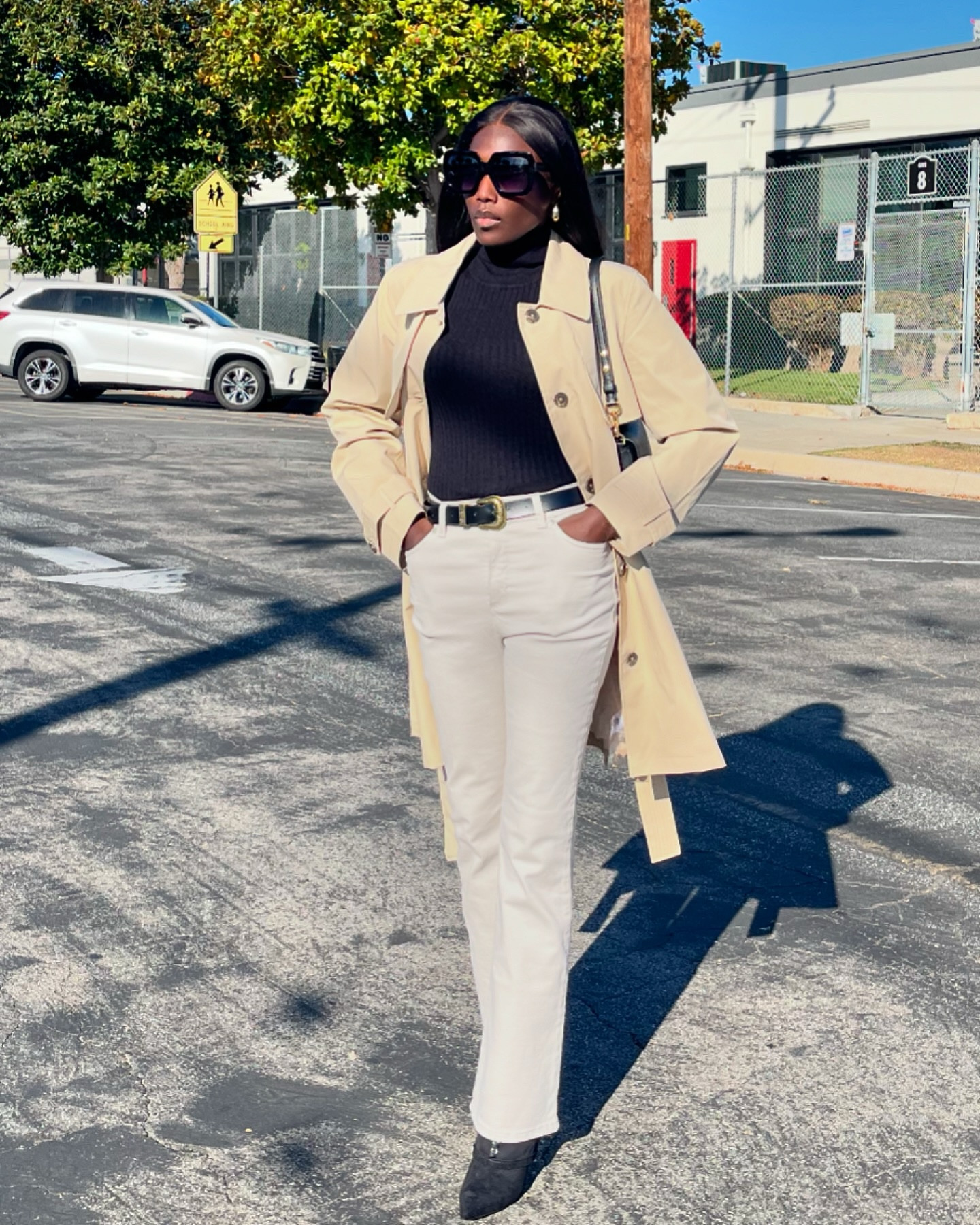 Friday plan: Wear something cute, do absolutely nothing productive, and blame it all on the weekend. ✨ 

Top: @primark 
Pants: @kohls 
Coat: @walmart 
Belt: @jasgoodofficial 
Boots: @shoedazzle 

#CasualFriday #workwearinspiration #stylei̇nspo #ootdshare #explorepage #londonsstyle #oldmoneystyle #outfit #losangelesfashionblogger #modeststyle #miminalstyle