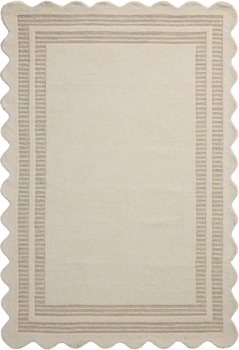 Scottie SCO-01 Ivory/Grey Wool Hand-Tufted Area Rug | Rugs Direct
