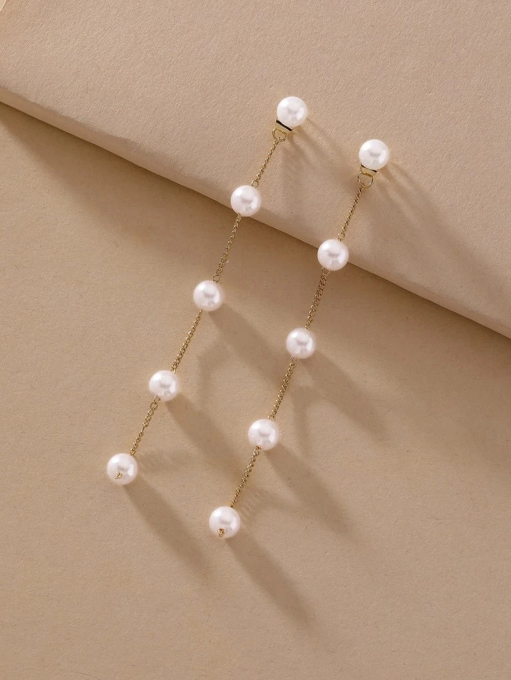 Faux Pearl Decor Drop Earrings | SHEIN