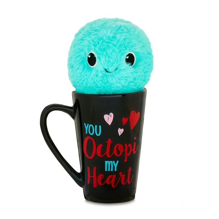 Valentine’s Day Plush Octopus in Latte Mug, by ​Way To Celebrate | Walmart (US)
