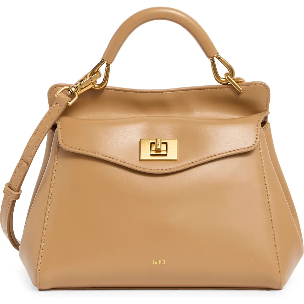 JW PEI Lucia Faux Leather Top Handle Bag in Brown at Nordstrom | Nordstrom