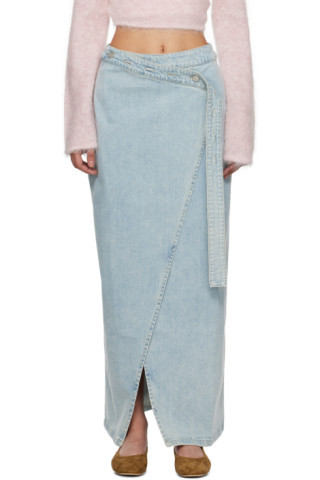 Blue Briela Denim Maxi Skirt | SSENSE