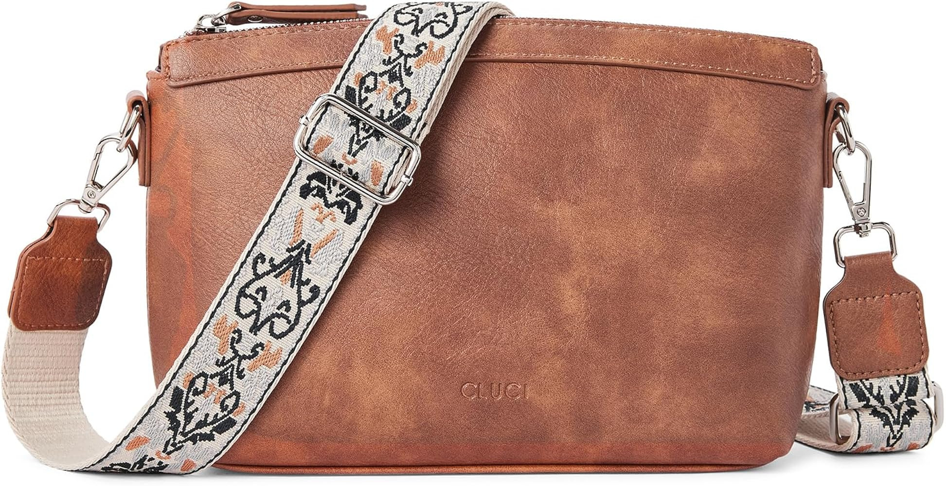 CLUCI Crossbody Bags for Women, Vegan Leather Shoulder Handbags, Purses for Women with Adjustable... | Amazon (US)