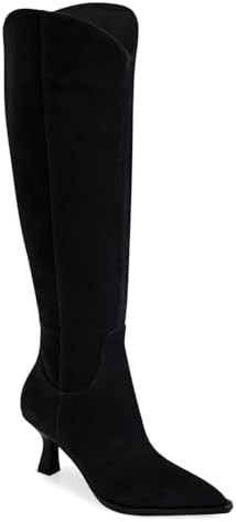 Coutgo Womens Wide Calf Knee High Boots Kitten Heel Pointed Toe Tall Boots Side Zipper Fall Winte... | Amazon (US)