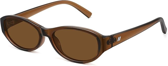 Retro Narrow Oval Sunglasses for Women Trendy Small Vintage Sun Glasses UV Protection FZN824 | Amazon (US)